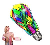 Light Bulb Replacement - Led Stained Glass - Floor Lamp Bedroom - E26 Mosaic Decorative Bu.lb for Chandeliers Wall Sconces and Lamps with Warm Ambient Glow Ideal for Romantic Festive Home Lighting