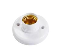 Light Bulb Socket | 220V Round Threaded Keyless White Lampholder | Ceiling