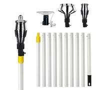 Light Changer For High Ceilings - Telescopic Extension Adjustable Clamping Stick, 1-Piece Long Reach Pole For Recessed Bulbs, Metal Retractable Rod With Rubberized Gripper, Removal Tool For Home