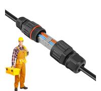 Light Connector - Llama retardante de nailon, estándar tamaño de conexión resistente al agua | Screw Lock And Push Type Electrical Junction Box, Outdoor Cable Connectors For Home, Garden, Industrial
