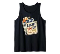 Light Em Up 4th of Patriotic July Vintage Matchbook USA Camiseta sin Mangas