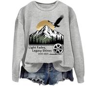 Light Fades Legacy Shines - Sudadera Light Fades Legacy Shines, camisas gráficas para hombres y mujeres, gris, 3XL