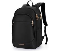 LIGHT FLIGHT Mochila para laptop para mujer, mochila de viaje para laptop, escuela, universidad, grande, 01-Negro, 39,63 cm, Mochila para mujer