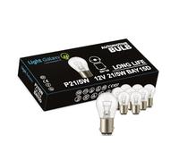 Light Galaxy ... Ihr Lichtlieferant 10 bombillas P21 5 W BAY15d 12 V 21 5 W luz trasera para coche, luz de freno, bombillas esféricas para coches, motocicletas y remolques