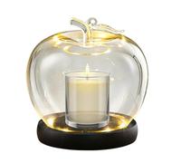 Light Glass Display Dome, Fruit Shape Showcase Cover, Preserved Flower Glass Case with Glowing Ring Feature, Clear Decorative Display Cover, Stylish Exhibit Holder, Crafts Dolls Souvenir Shop Use