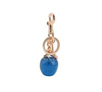 (light gold) Stylish Blue Apples Key Chain Ornament Versatile Blue Apples Keychain Accessory Compact Key Holder with Charm for Gift silver