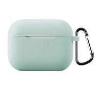 (Light Green) For AirPods Pro 3 Silicone Case with Carabiner Ultra Thin 1.3mm Earphone Protective Cover（）