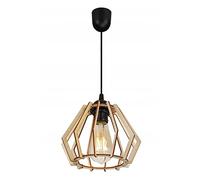 Light-Home Lampara de Techo Colgante Industrial Timber - Lampara de Techo Modernas para Salón Dormitorio y Cocina - Metal y Madera - 1 Luce - Moderno
