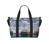 Light House - Bolsa de viaje cruzada para adultos, con estampado de océano, adecuada para viajes, camping, picnics
