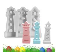 Light House Shape Silicone Mold, Silicone Baking Candle Casting Mold, Flexible Plaster Mould Craft House, Christmas Silicone Mold, Easter Silicone Mold, Holiday Home Decor Mold, Candle Casting Mold