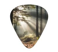 Light in the Forest - Púas de guitarra resistentes al desgaste, finas, medianas, pesadas, 12 púas de guitarra, adecuadas para guitarra, bajo, guitarra eléctrica, ukelele,