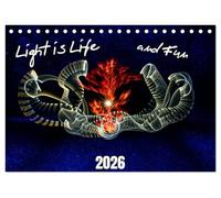 Light is Life and Fun (Desk Calendar 2026 DIN A5 landscape), CALVENDO 12 Month DeskCalendar: Light painting is a creative type of photography that is a lot of fun.