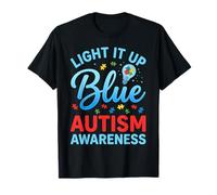 Light It Up Blue Autism Awareness Hombres Mujeres Niños Camiseta