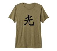Light Kanji, caligrafía China Japonesa, diseño esperanzador Camiseta Premium