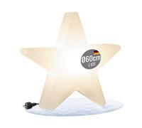 Light Life 62066s Bombilla objeto de estrella Diámetro 60 cm Solar, Plástico, Blanco, 60 x 60 x 60 cm