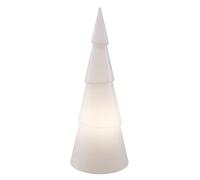 Light Life Bombilla objeto algodón redondo (Solar), plástico, Weiß, 39 x 39 x 100 cm, Integriert