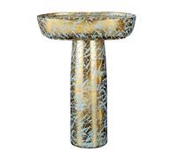 Light Luxury Gold Column Basin, 2-Pieces Floor Standing Vanity Sink Combo with Faucet & Drain and Mirror, Ceramic Art Basin(Color:A) (A One Size)