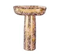 Light Luxury Sink, Gold Ceramic Vanity Sink Rectangle Basin, 2-Pieces Floor Standing Combo with Faucet & Drain and Mirror(Color:B) (A One Size)