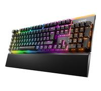 Light Mount Silent Tactile UK ISO teclado Juego USB QWERTY Inglés del Reino Unido Negro, Teclado para gaming negro, Alámbrico, USB, Interruptor mecánico, QWERTY, LED RGB, Negro
