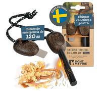 Light My Fire Pedernal de Supervivencia Profesional Army- Herramienta Encendedor Ferrocerio para Kit de Supervivencia, 9.5 cm - Encendedor de Acampada de Magnesio y Acero 2 en 1 - 12.000 Encendidos