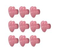 (Light pink) 10 X Door Knobs And Handles Ceramic Cartoon Cabinet Knobs And Handles Heart Drawer Closet Handles Kids Room Furniture Handle