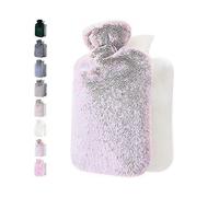 (Light pink) Hot Bottle With Fluffy Cover Soft Faux Fur Cover Hot Bag For Cosy Nights Pain Relief
