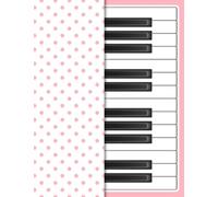 Light Pink Polka Dot Piano Keys Composition Notebook Wide Ruled: Lined Journal with Index & 102 Numbered Pages | 7.5 x 9.75 in
