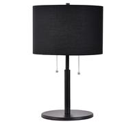 Light Prestige Fogo lámpara de sobremesa 2x15 W negro LP03042TBK