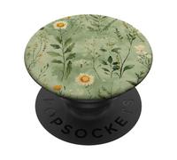 Light Sage Green Floral Wildflower Botanical Flowers Wild PopSockets PopGrip Adhesivo