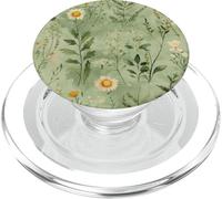 Light Sage Green Floral Wildflower Botanical Flowers Wild PopSockets PopGrip para MagSafe