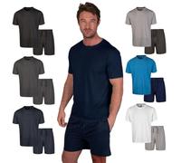 Light & Shade LSSET032 Conjunto de Camiseta y Pijama Corto con Cuello Redondo para Hombre, Azul Marino, M