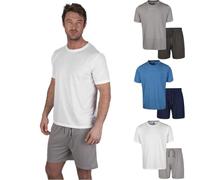 Light & Shade LSSET032 Conjunto de Camiseta y Pijama Corto con Cuello Redondo para Hombre, Blanco, S