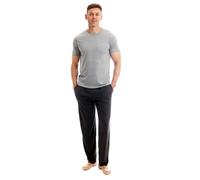 Light & Shade LSSET032L Conjunto de Pijama para Hombre con Camiseta de Cuello Redondo y Pantalones, Gris Claro, M