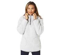 Light & Shade Mujer Borg Supersoft Fleece Snuggle Chaqueta Lounge Top Bed, Gris, L/XL