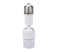 Light Socket Extender, Bulb Base Adapter, Flexible E27 Extension, Swivel Adjustable Socket, LED Energy-Saving Lamp Holder for Home Garage Workplace, 4.92 Inches, White, 1 Pack