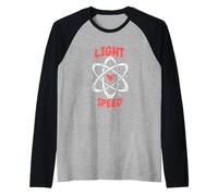 Light Speed Retro Science Designs Presente Camiseta Manga Raglan