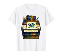 Light Table Calm Banco de Manualidades en Vidrio con Mesa Camiseta