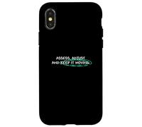 Light Teal Aqua Keep It Moving Light Teal Aqua Graphic Carcasa para iPhone X/XS