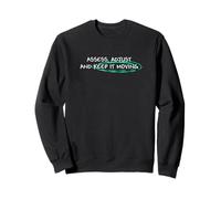 Light Teal Aqua Keep It Moving Light Teal Aqua Graphic Sudadera