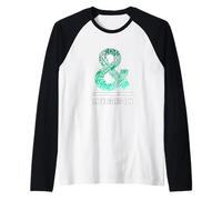 Light Teal Aqua & Life Goes On Light Teal Aqua Graphic Camiseta Manga Raglan