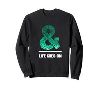 Light Teal Aqua & Life Goes On Light Teal Aqua Graphic Sudadera