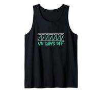 Light Teal Aqua Schedule No Days Off Teal Aqua Graphic Camiseta sin Mangas