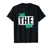 Light Teal Aqua Take The Risk Light Teal Aqua Graphic Camiseta