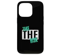 Light Teal Aqua Take The Risk Light Teal Aqua Graphic Carcasa para iPhone 13 Pro
