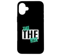 Light Teal Aqua Take The Risk Light Teal Aqua Graphic Carcasa para iPhone 16 Plus
