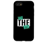 Light Teal Aqua Take The Risk Light Teal Aqua Graphic Carcasa para iPhone SE (2020) / 7 / 8