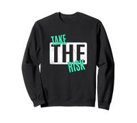 Light Teal Aqua Take The Risk Light Teal Aqua Graphic Sudadera