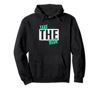 Light Teal Aqua Take The Risk Light Teal Aqua Graphic Sudadera con Capucha