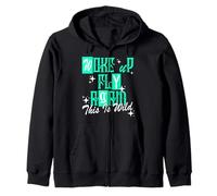Light Teal Aqua Woke Up Fly - ¡Sigue sucediendo! Aqua Sudadera con Capucha