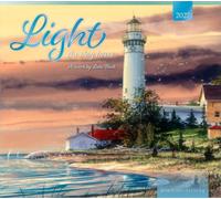 Light the Way Home - Calendario de pared mensual de lujo 2027 de 13.75 x 24 pulgadas (colgado), con la obra de arte de Luke Buck, sobre de lino, cubierta estampada de aluminio, baile de pincel